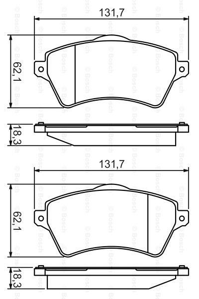 Bosch Land Rover Freelander I Front Disc Pad -