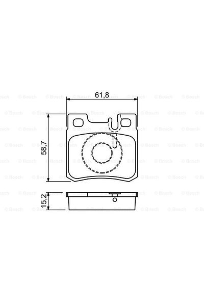 Bosch Mercedes E Series 124 T-Model Balata Disc - Rear
