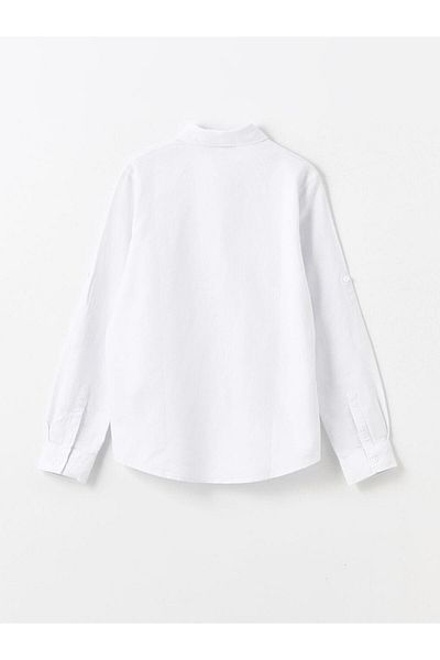 LC Waikiki Cămașă albă cu mânecă lungă LCW Kids pentru băiat