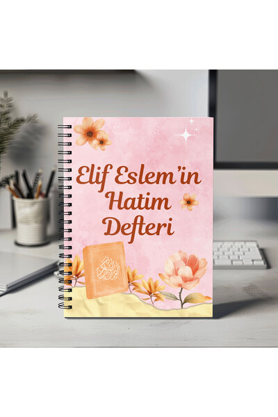 Mervenin Hayal Evi Kişiye Özel Çocuk Hatim Defteri Pembe