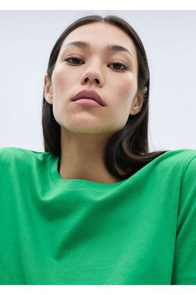 MANGO Woman Kurzärmliges Baumwoll-T-Shirt