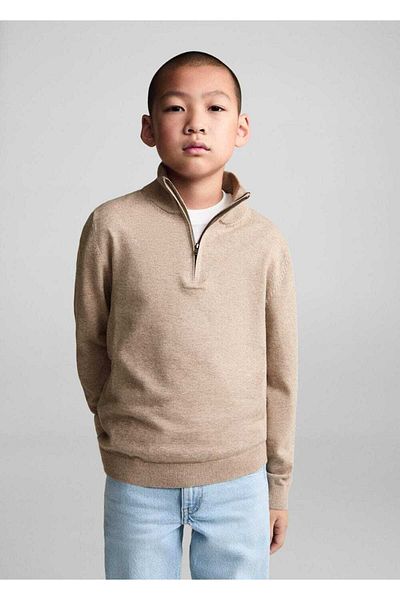 MANGO Kids Πουλόβερ με γιακά με φερμουάρ