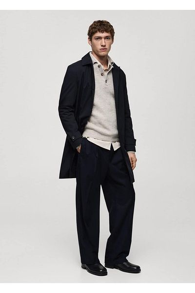 MANGO Man Klassischer wasserabweisender Trenchcoat