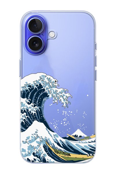 shoptocase حافظة هاتف من السيليكون الشفاف بنمط كاناجاوا متوافقة مع هاتف iPhon...