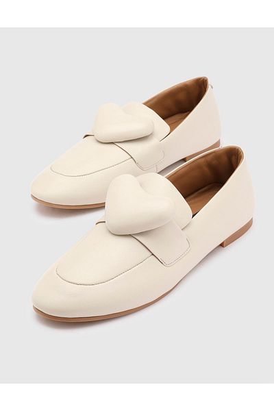 İLVİ Loafer pentru femei Donato - Piele autentică, culoare crem