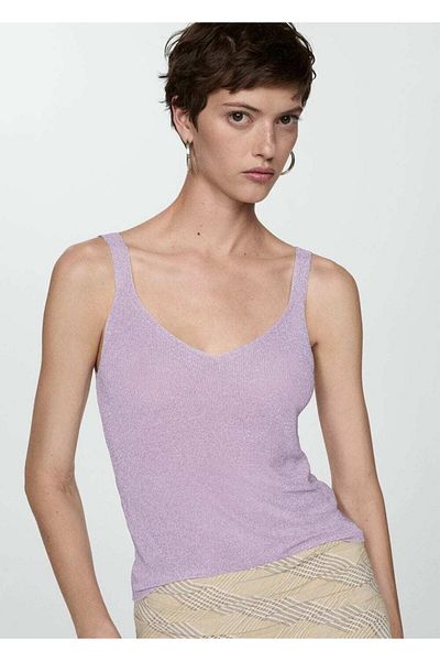MANGO Woman Pletená halenka Lureks