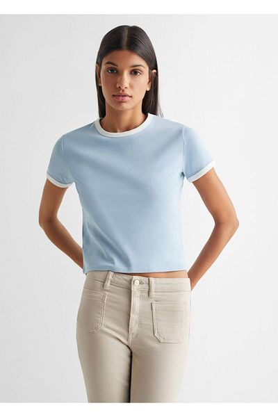 Mango Teen Κοντομάνικο Crop T-Shirt
