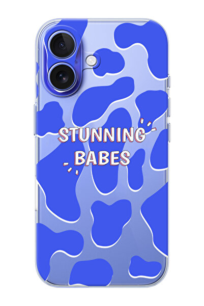 shoptocase iPhone 16 PLUS Uyumlu Stunning Babes Desenli Şeffaf Silikon Telefo...