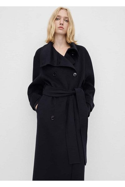 MANGO Woman Double-breasted wool coat