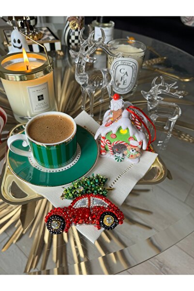 Hatice sakallı design قطعة واحدة من منديل تقديم القهوة مع شخصية سيارة تحت عنو...