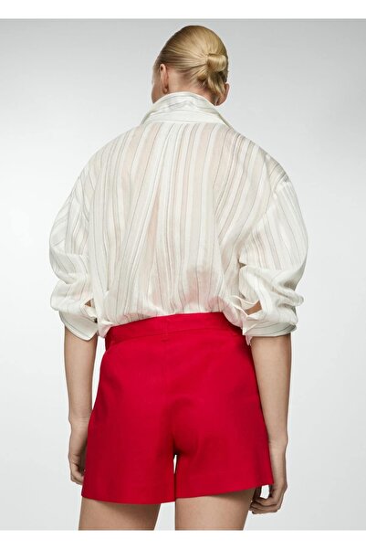 MANGO Woman Keten Bağ Detaylı Şort