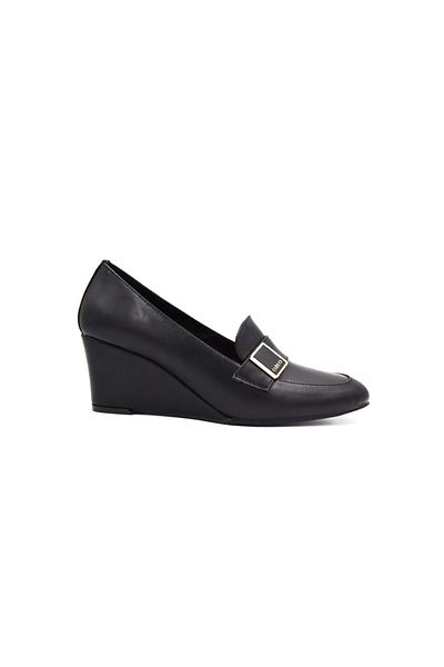 BEYAZ (London) Pantofi de damă casual cu toc pană NEGRU