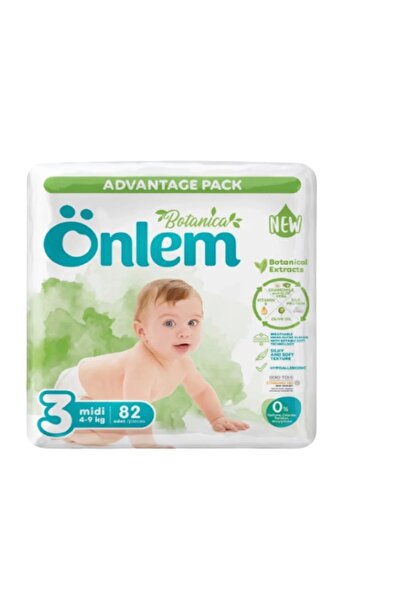 ÖNLEM Botanika Bebek Bezi Fırsat Paketi Midi 4-9 Kg 3 Beden 82 Li
