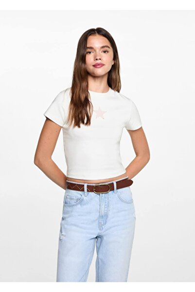 Mango Teen Tricou cu imprimeu stea