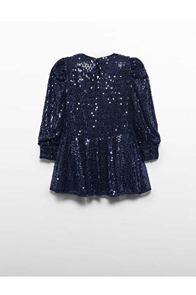 Abel & Lula Kışlık Kız Çocuk Parıltılı Elbise - Lacivert