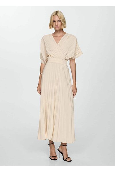 MANGO Woman Design plisovaných šatů