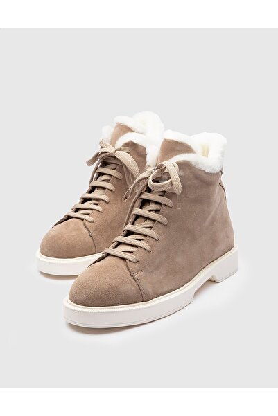 İLVİ Lemos Hakiki Süet Deri Kadın Vizon Bot