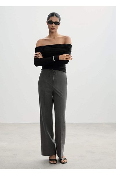 MANGO Woman T-Shirt with Open Shoulders