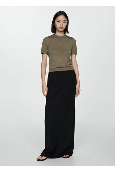 MANGO Woman Short Sleeve Thin Knitwear Sweater
