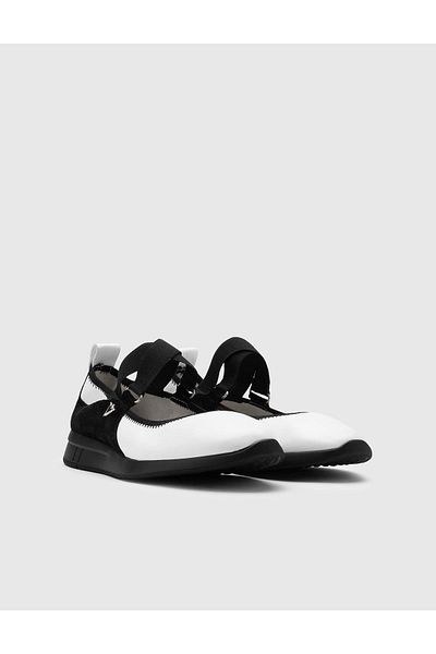 İLVİ Loafer alb Eerin - Pantofi de dama din piele intoarsa autentica
