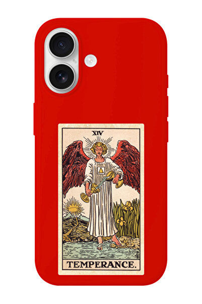 shoptocase iPhone 16 Uyumlu Temperance Desenli İçi Süet Silikon Telefon Kılıfı