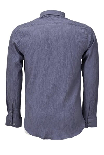 ADVANTE Чоловіча сорочка з довгими рукавами Silim Fit Spor Gofre BGL-ST03898