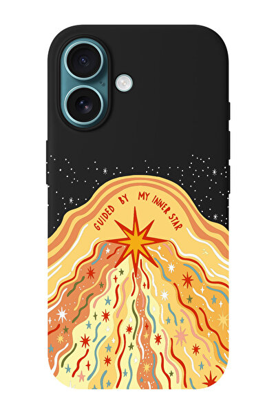 shoptocase iPhone 16 PLUS Uyumlu Winner Star Desenli İçi Süet Silikon Telefon...