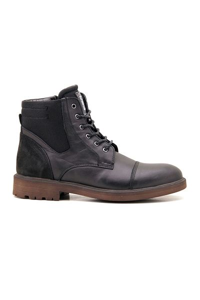 MARCOMEN 14020 Genuine Leather Casual Men's Boots-black
