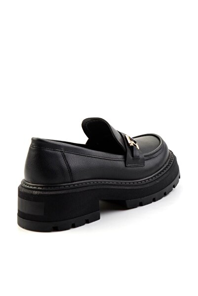Bambi Siyah  Kadın Loafer Ayakkabı K01179200409