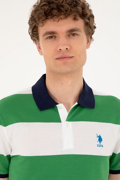 U.S. Polo Assn. Men's Regular Fit Polo Neck Green T-Shirt 50288503-Vr054