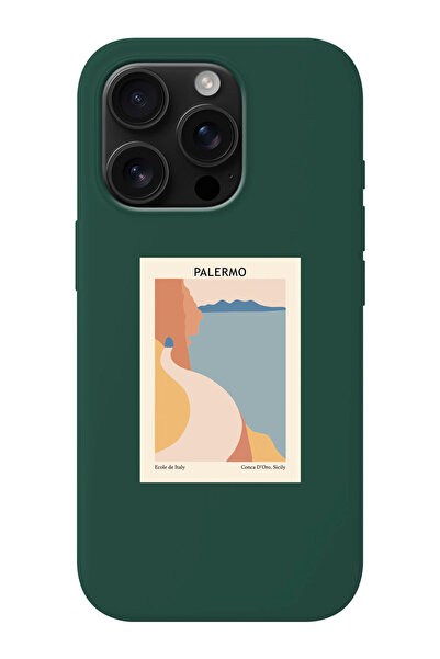 shoptocase iPhone 16 PRO MAX Uyumlu Palermo Desenli İçi Süet Silikon Telefon ...