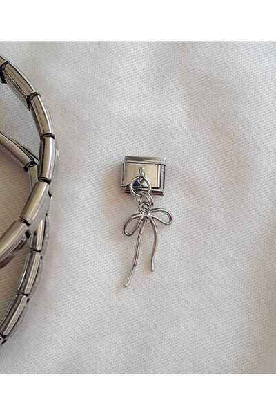 bijoux uniques Kurdele Fiyonk Özel Seri Çelik Italyan Charm