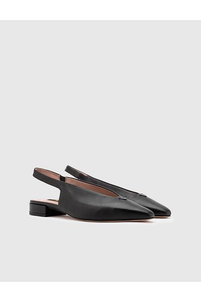 İLVİ Lowanna Genuine Floater Leather Women's Black Sandals