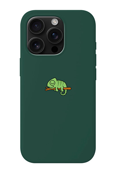 shoptocase iPhone 16 PRO MAX Uyumlu Bukalemun Desenli İçi Süet Silikon Telefo...