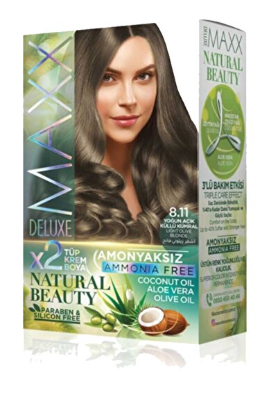 Genel Markalar Natural Beauty Amonyaksız Saç Boyası 8.11 Yoğun Açık Küllü Kum...