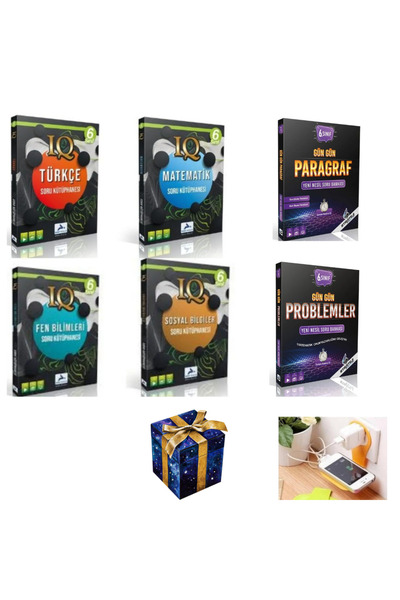 paraf yayınları Paraf Yayınları 6.Sınıf IQ Serisi Kitap Set +gün gün problem+...