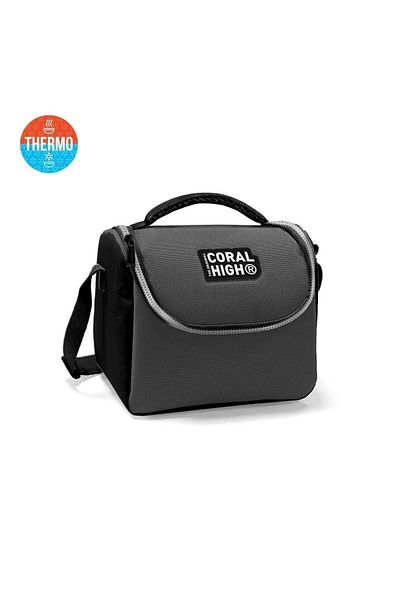 Coral High Kids Dark Gray Black Thermo Lunch Box 11841