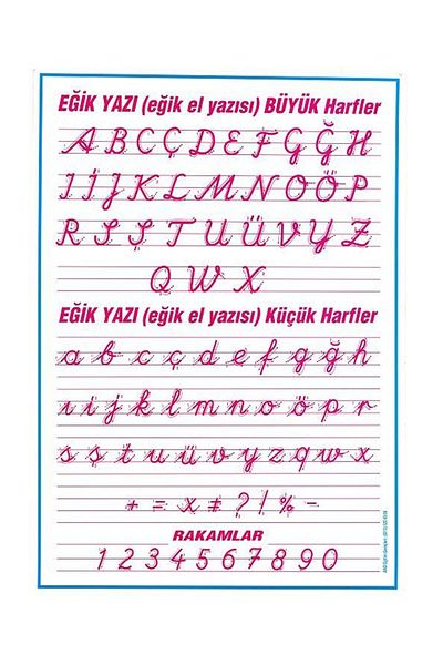 Gülpaş Gülpaş Adjacent Oblique Handwriting with Cellophones and Slats (50*70)