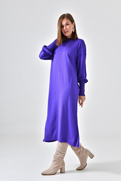 FTZ WOMEN Kadın DÜz Basic Tunik Mor 20678