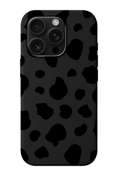 shoptocase iPhone 16 PRO MAX Uyumlu Dalmaçya Desenli İçi Süet Silikon Telefon...