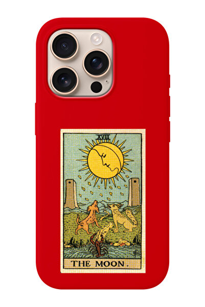 shoptocase iPhone 16 PRO Uyumlu The Moon Desenli İçi Süet Silikon Telefon Kılıfı