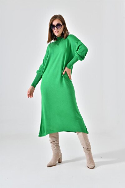 FTZ WOMEN Women's Plain Basic Tunic Green 20678
