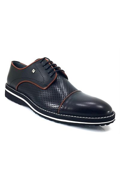 Fosco 9040 Daily Eva Sole Men's Leather Shoes-black