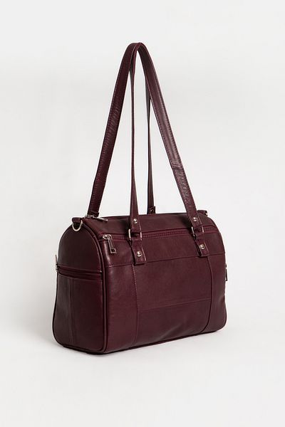 Dericlub 2017 Burgundy Real Leather Shoulder Bag