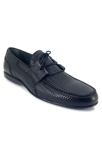 Fosco 9032 Daily Genuine Leather Men's Ballerina Shoes-black