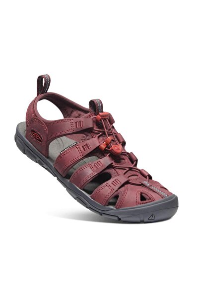 Keen Clearwater Cnx Leather 1014371 Kadın Sandalet - BORDO