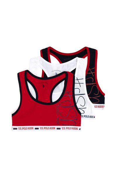 U.S. Polo Assn. Girl's 3-Piece Bra 50288843 -Vr030