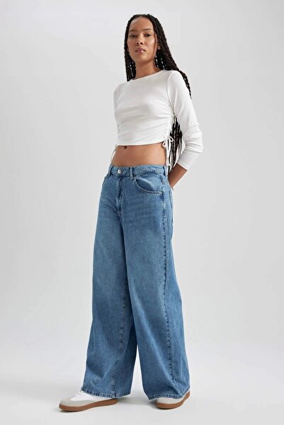 DeFacto A7014 Pantaloni lungi Palazzo Jean