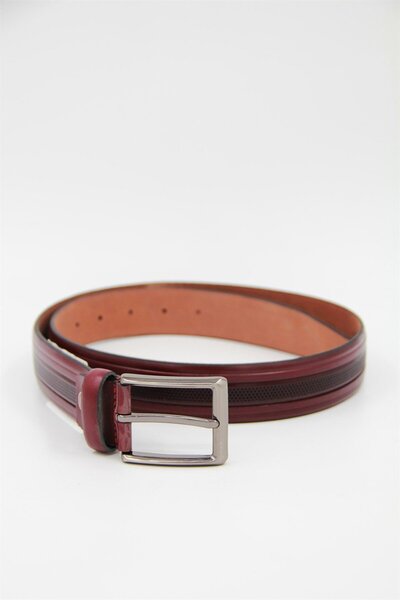 Granit 023 Чоловічий ремінь - БОРДОВИЙ