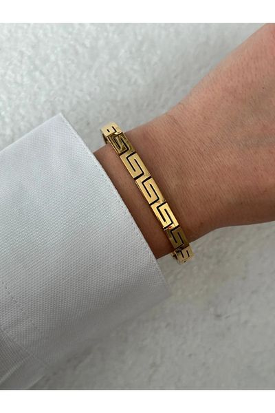 TUNA TAKI & AKSESUAR Steel Bracelet Greek Handcuffs - Greek Bracelet, Mythology, Handcuffs Bracelet